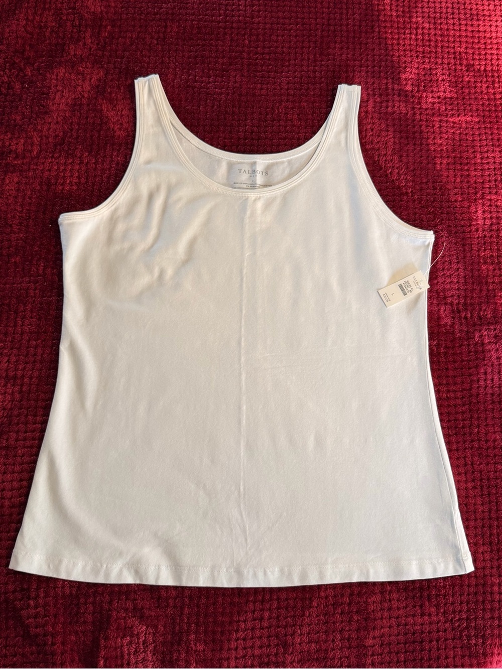 Brand new Talbots Classic White Scoop-Neck Tank